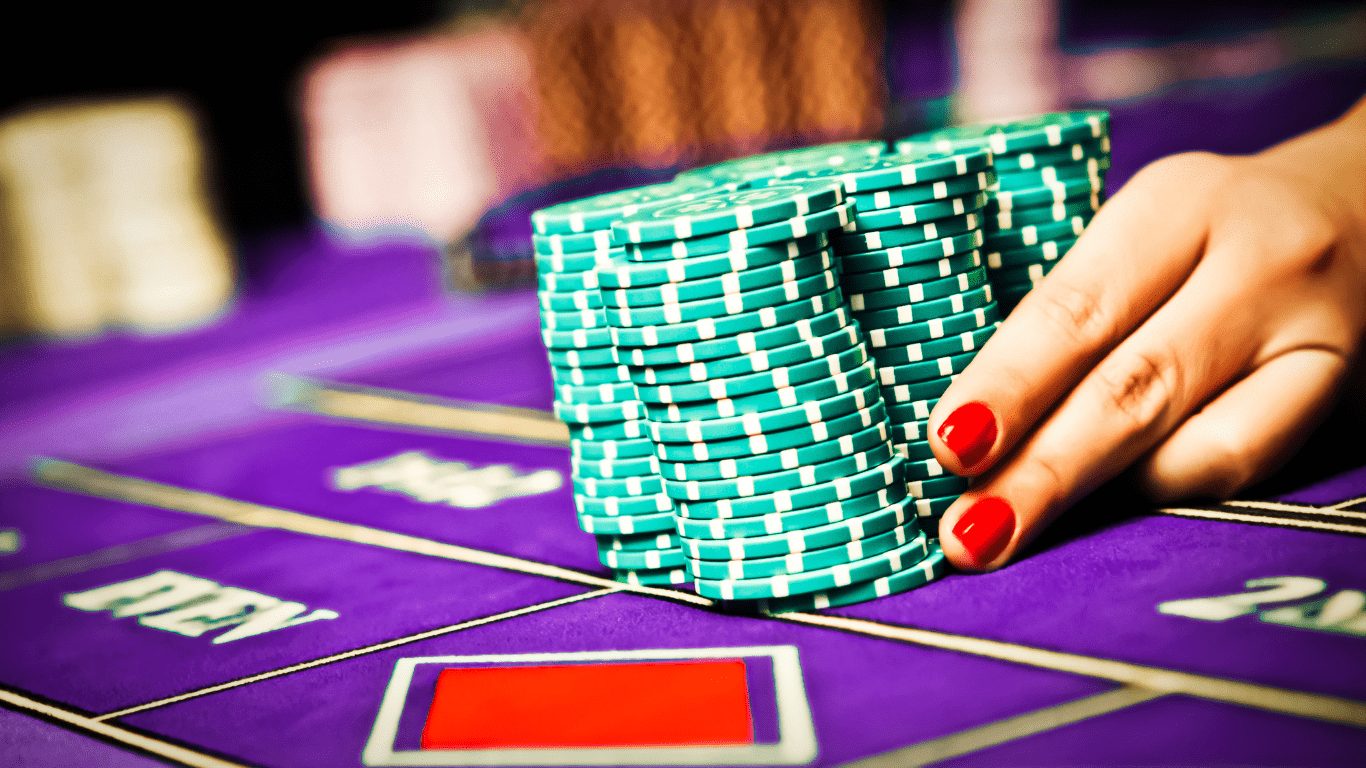 a person playing roulette on a casino table