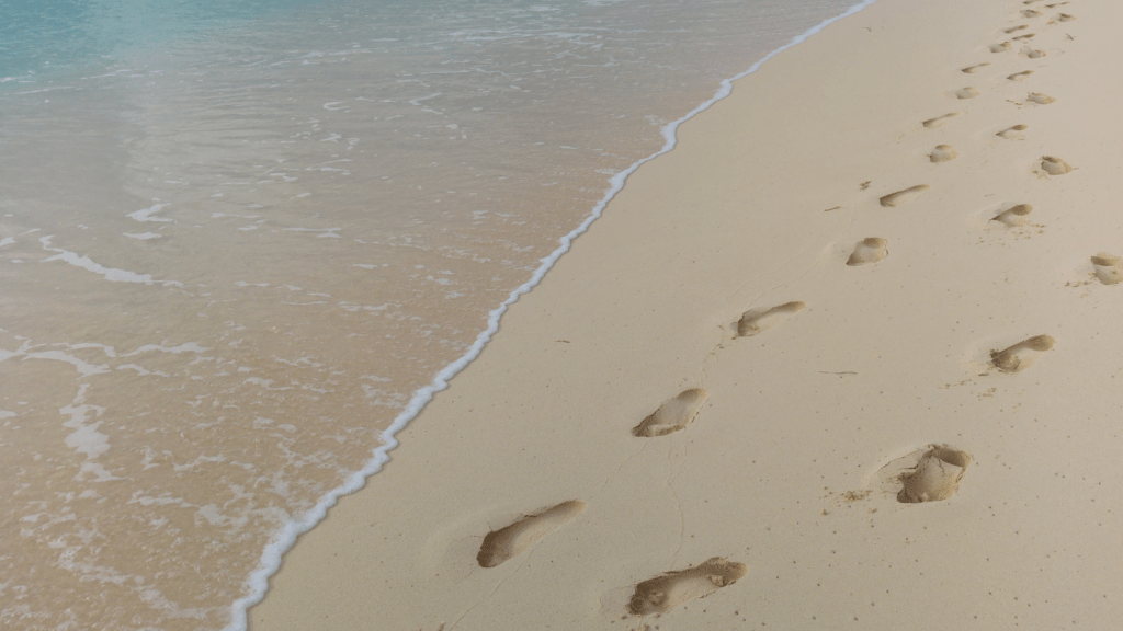 footprints in the sand