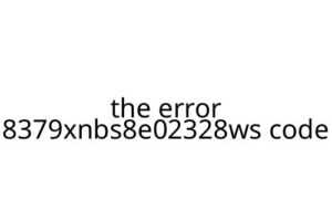 the error 8379xnbs8e02328ws code